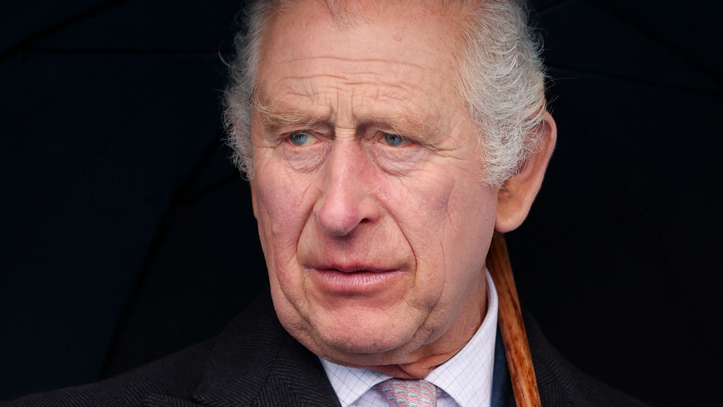 Britain's King Charles during a green energy boat tour in Hamburg, Germany on March 31, 2023.