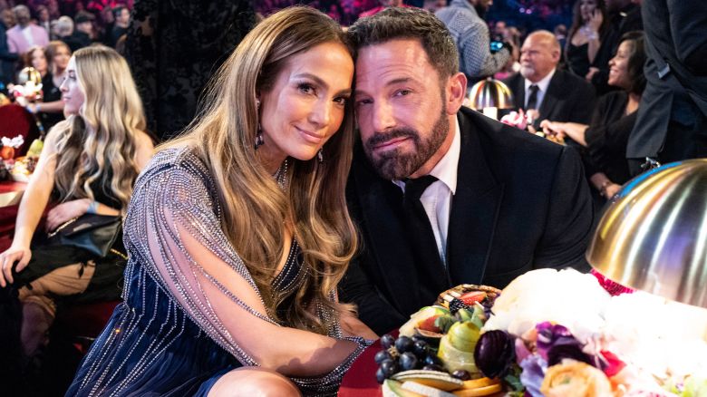 LOS ANGELES, CALIFORNIA - FEBRUARY 05: Jennifer Lopez and Ben Affleck seen during the 65th GRAMMY Awards at Crypto.com Arena on February 05, 2023 in Los Angeles, California. (Photo by John Shearer/Getty Images for The Recording Academy)
