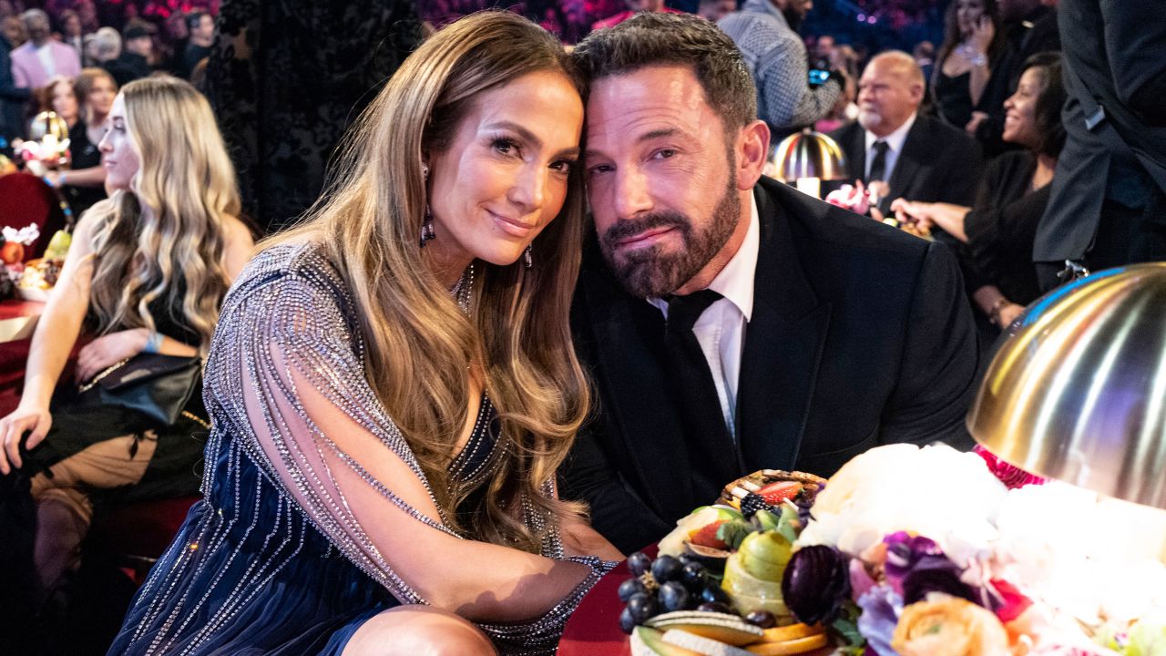 LOS ANGELES, CALIFORNIA - FEBRUARY 05: Jennifer Lopez and Ben Affleck seen during the 65th GRAMMY Awards at Crypto.com Arena on February 05, 2023 in Los Angeles, California. (Photo by John Shearer/Getty Images for The Recording Academy)