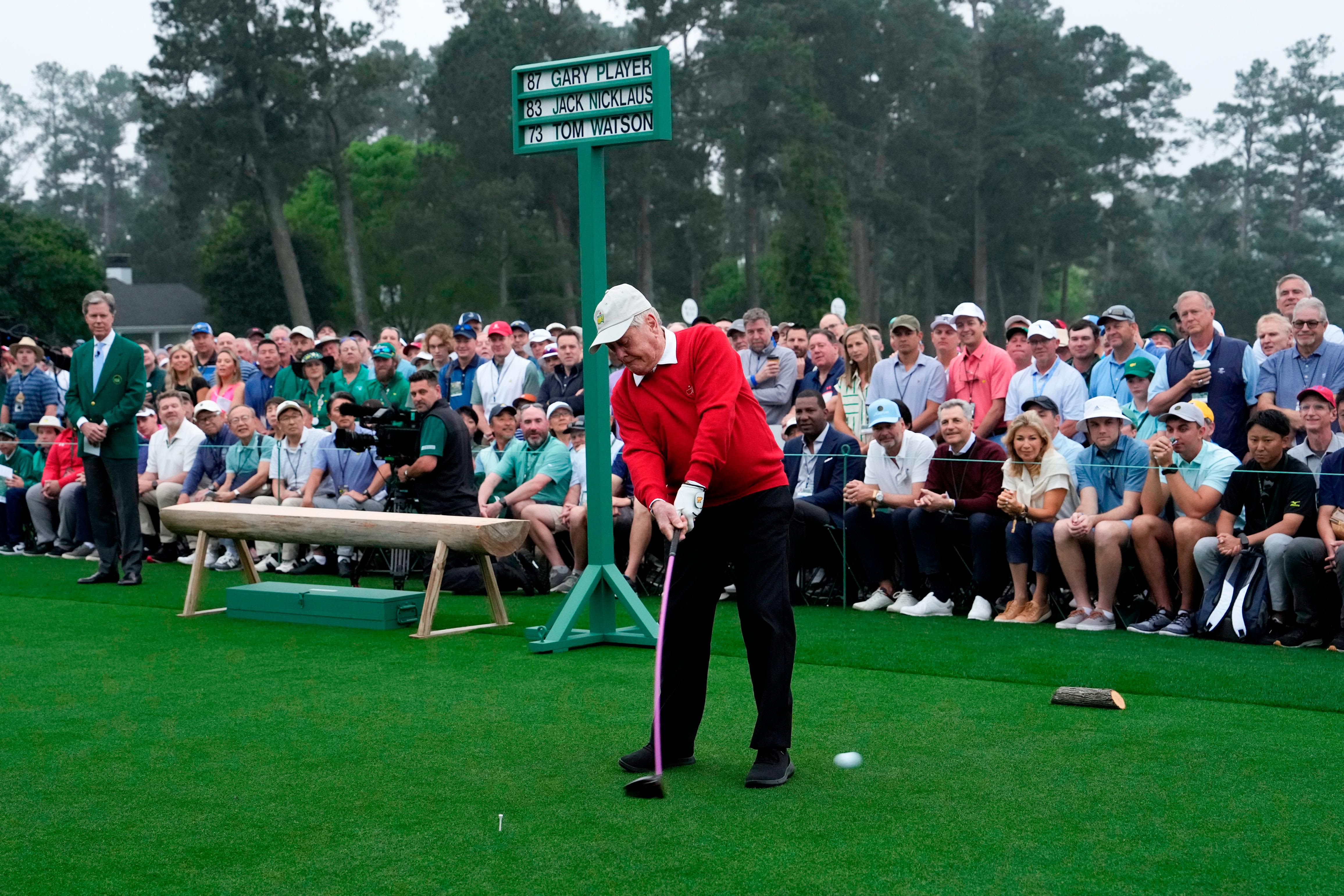 The Masters: Third round suspended as rain drenches field at