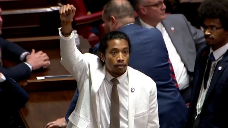 Watch: See the moment after state Democratic Rep. Justin Jones was expelled | CNN Politics