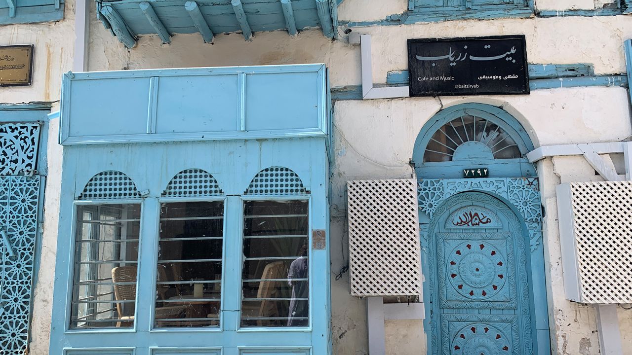 This pale-blue color is one of the most popular for doors and windows in the old city.
