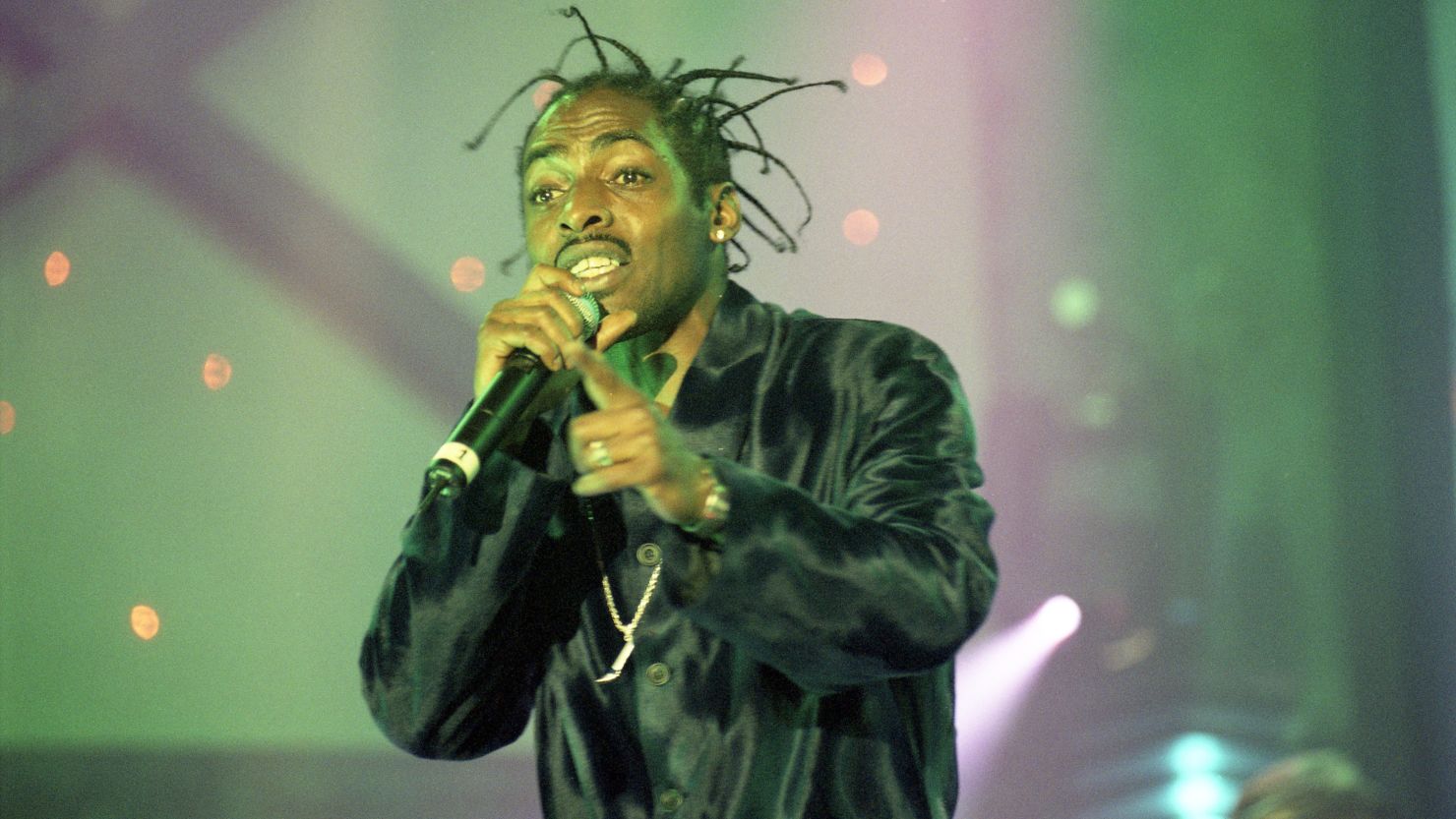 Coolio winner of best International hip hop act, at the 1997 MOBO Awards in London on November 10, 1997.