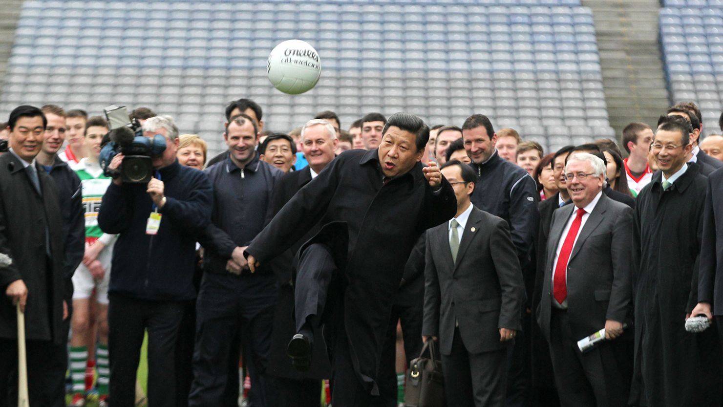 Chinese leader Xi Jinping visits Croke Park in Dublin, Ireland, in 2012.
