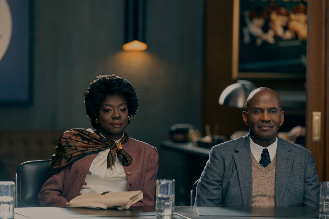 Viola Davis as Deloris Jordan and Julius Tennon as James Jordan in 'Air'