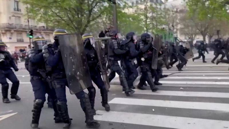 Video: Formerly peaceful protests turn increasingly violent in France  | CNN
