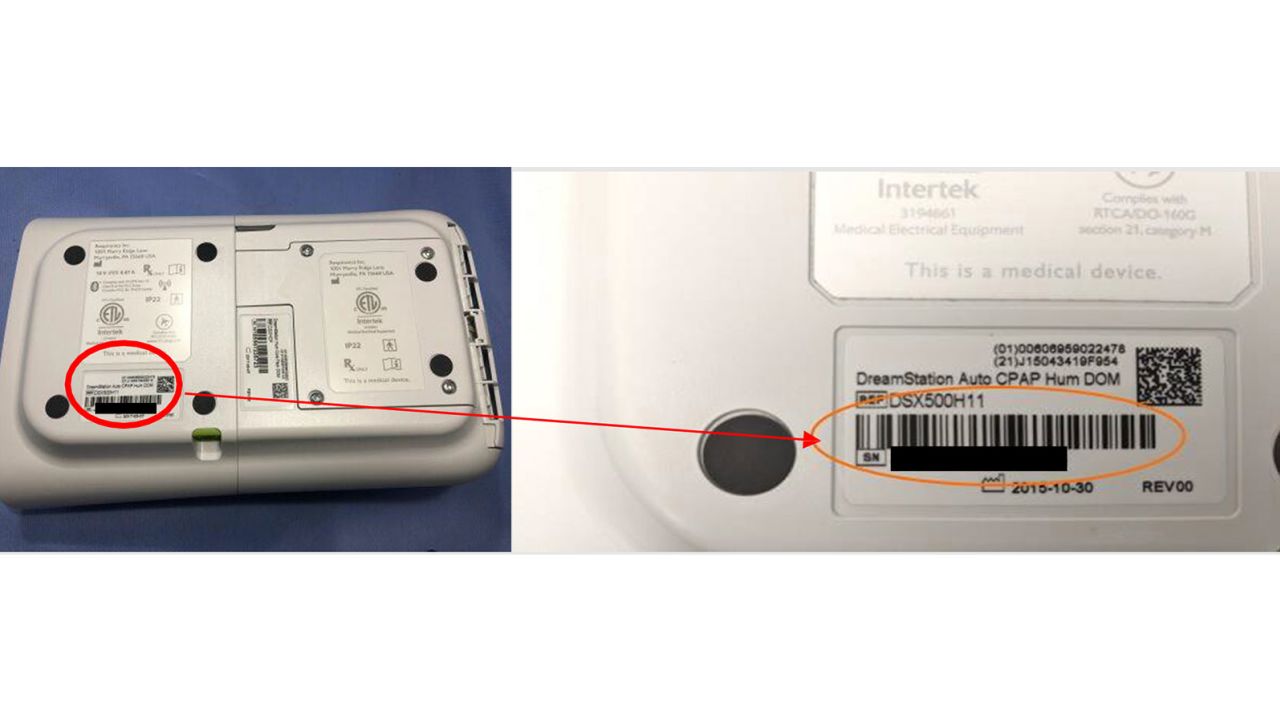 To determine if you have an affected model, locate the serial number of the device.