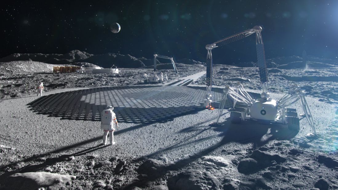 A 3D-printing company is preparing to build on the lunar surface. But  first, a moonshot at home