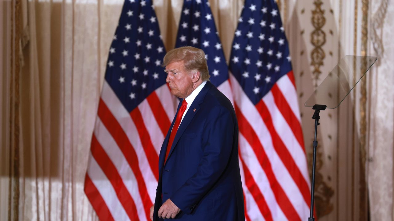 Former US President Donald Trump attends an event at the Mar-a-Lago Club April 4, 2023 in West Palm Beach, Florida.