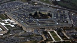 The Pentagon is seen from a flight taking off from Ronald Reagan Washington National Airport on November 29, 2022 in Arlington, Virginia. 