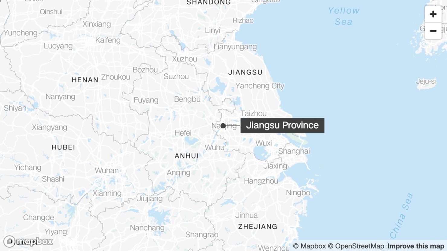 Jiangsu province in China, where the woman was held captive.