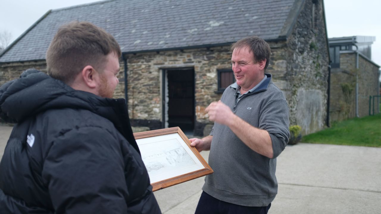 Patrick Grennan, a distant relative of the late US President John F. Kennedy, speaks to CNN's Donie O'Sullivan. 