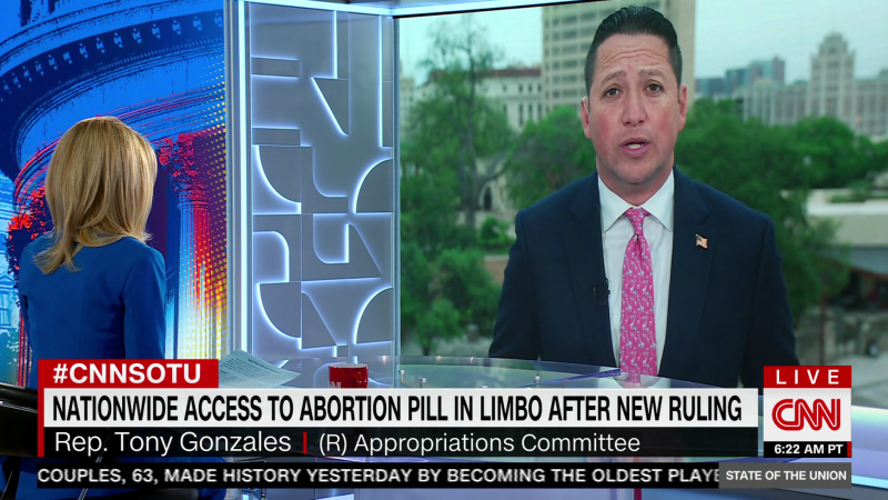 GOP Rep. Gonzales defends Texas ruling overturning abortion pill approval | CNN Politics
