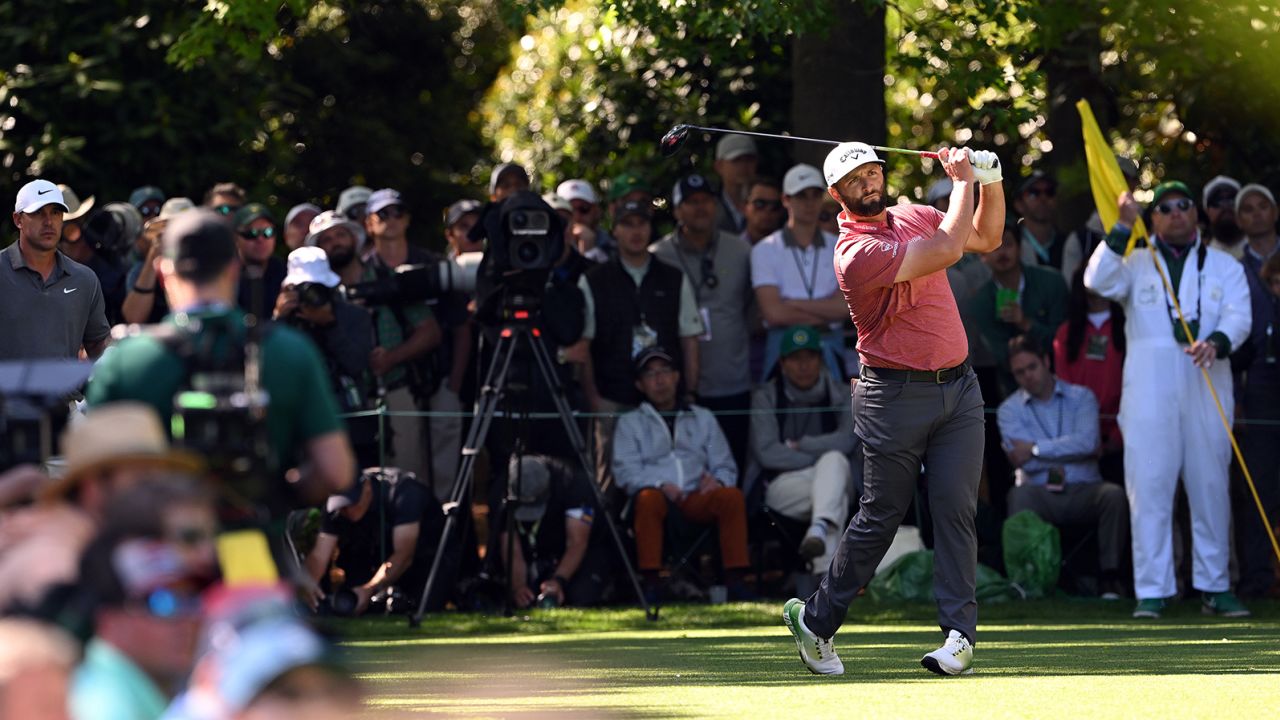 Rahm tees off en route to his first green jacket.