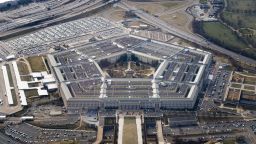 The Pentagon is seen from the air on March 3, 2022, more than a week after Russia invaded Ukraine. 