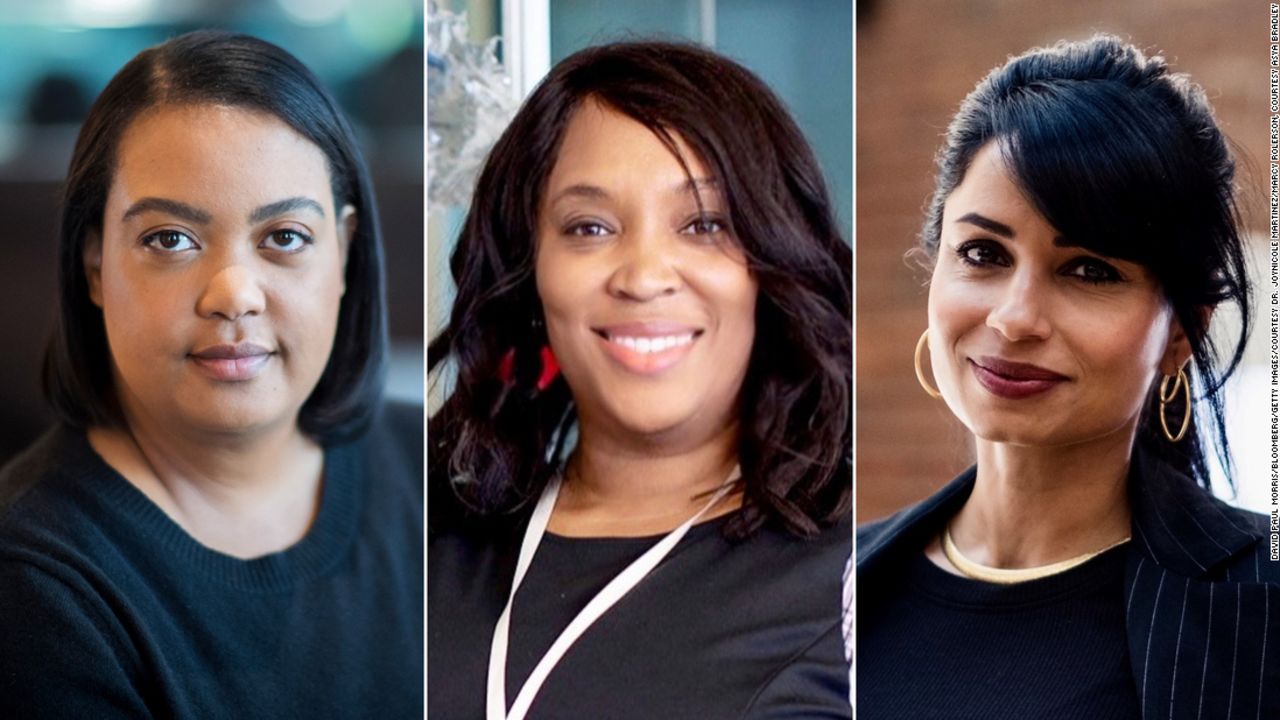 Entrepreneurs like Arlan Hamilton, left, Joynicole Martinez, center, and Asya Bradley, right, worry the collapse of Silicon Valley Bank could decrease funding opportunities for people of color.