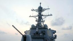 SPRATLY ISLANDS, South China Sea  --  On April 10, the Arleigh Burke-class guided-missile destroyer USS Milius (DDG 69) asserted navigational rights and freedoms in the South China Sea near the Spratly Islands, consistent with international law. 