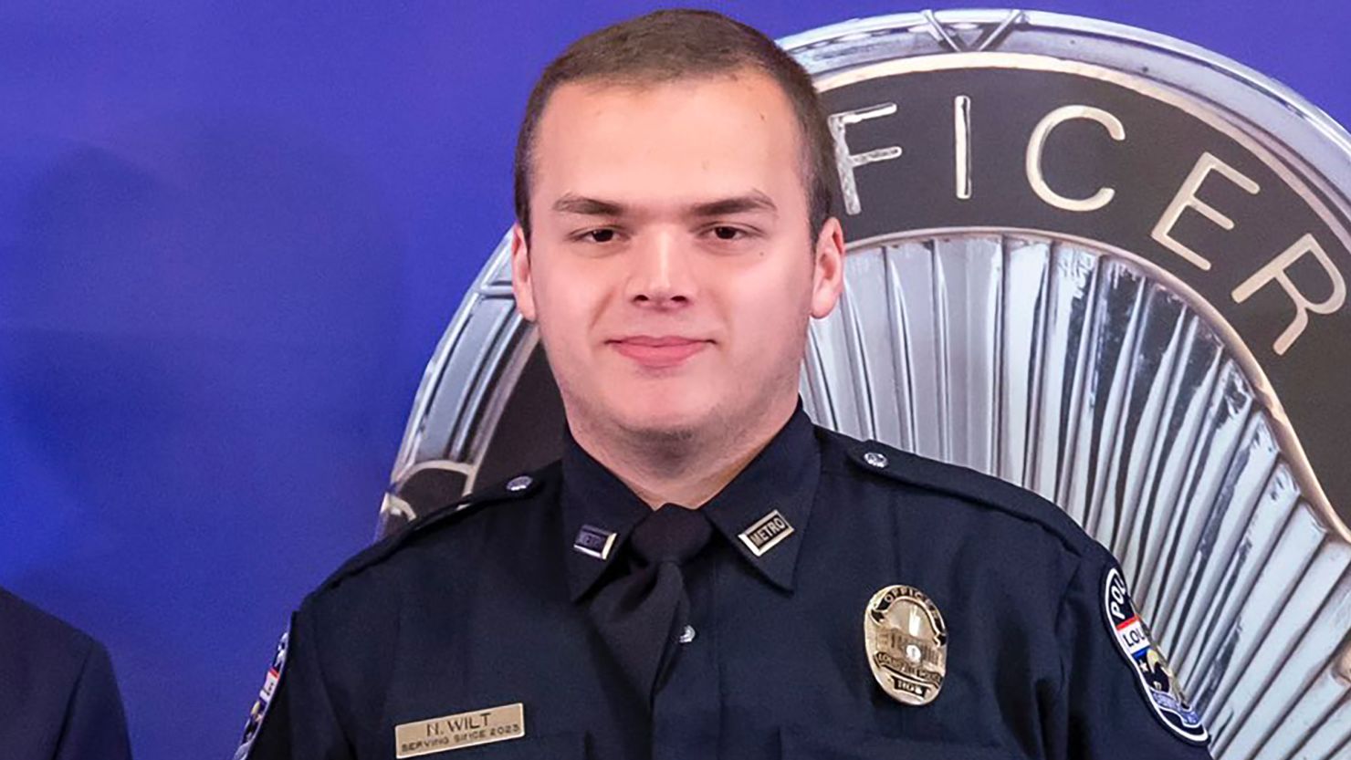 Louisville Metro Police Department Officer Nickolas Wilt, 26, was taken to the hospital and had brain surgery after he was shot in the head during a mass shooting at a bank.