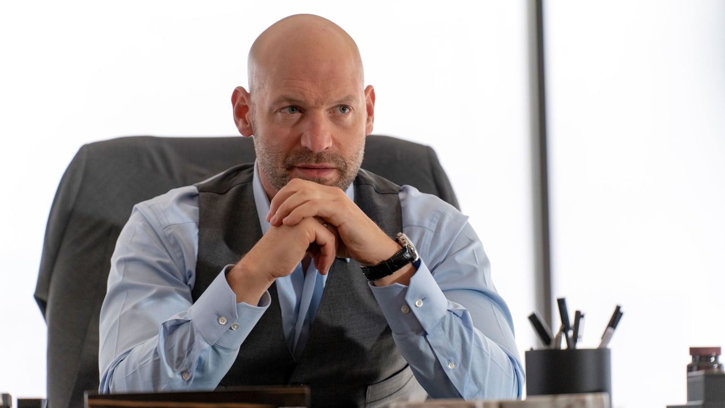 Corey Stoll as Michael "Mike" Prince in BILLIONS, "Cannonade".  Photo credit: Jeff Neumann/SHOWTIME.