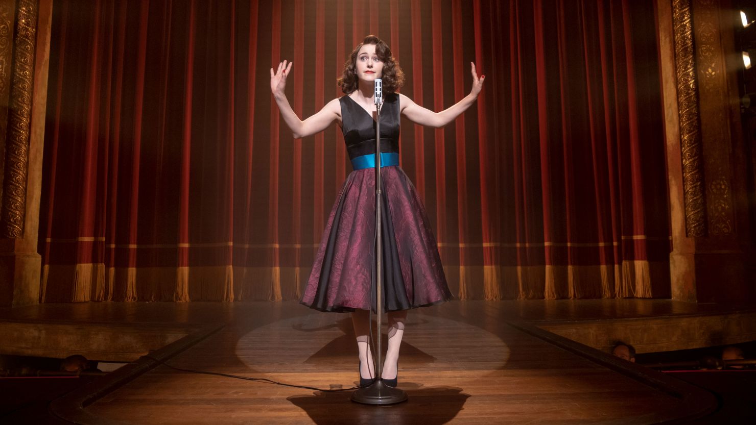 Rachel Brosnahan in "The Marvelous Mrs. Maisel," kicking off its final season on Amazon's Prime Video.