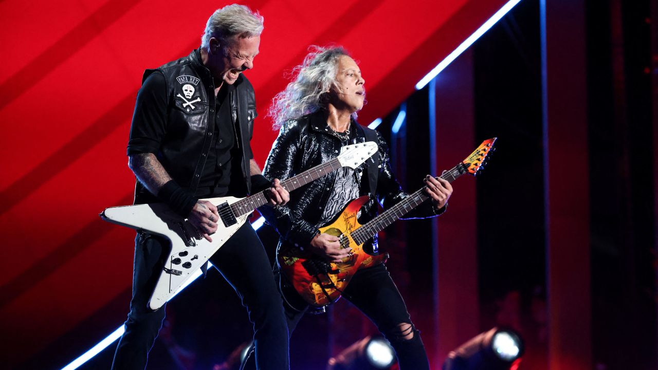 Metallica performs at the Global Citizen Concert in New York City in September 2022. 