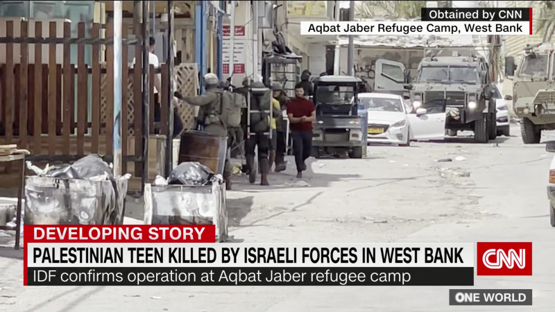 Palestinian teen killed by Israeli forces in West Bank | CNN
