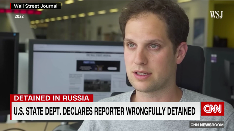 US declares journalist Evan Gershkovich wrongfully detained by Russia | CNN