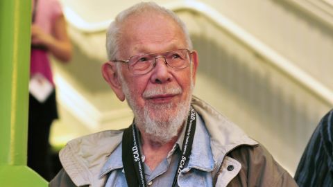 FILE - Mad Magazine cartoonist Al Jaffee attends an event to honor veteran contributors of MAD Magazine at the Savannah College of Art and Design and the National Cartoonists Society on Oct. 11, 2011 in Savannah, Ga. Jaffee died Monday at the age of 102. (AP Photo/Stephen Morton, File)