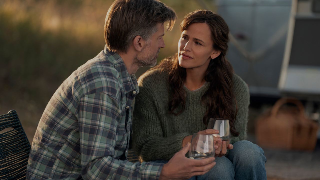 Nikolaj Coster-Waldau and Jennifer Garner in "The Last Thing He Told Me," premiering April 14 on Apple TV+.