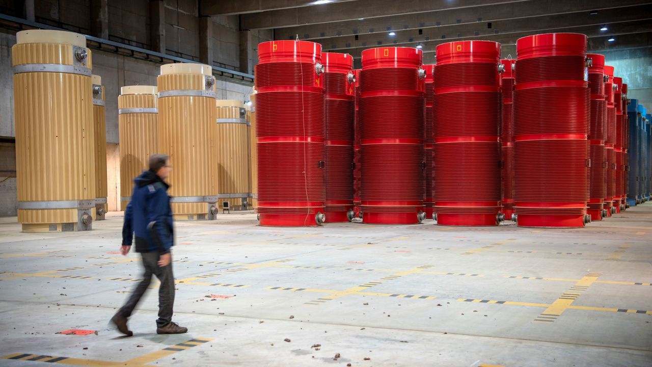 The Gorleben nuclear waste storage facility, an interim storage facility for spent fuel elements and high-level radioactive waste. 