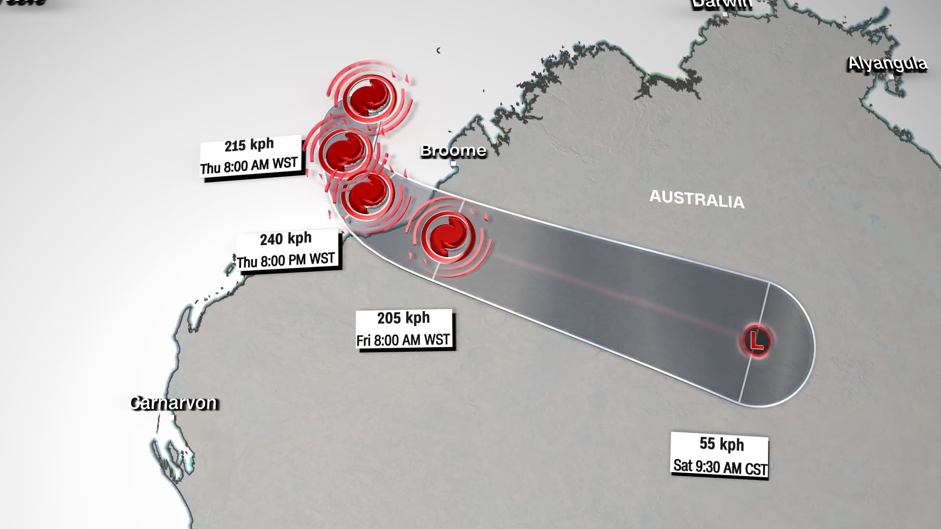 Windy.com - 🌀UPDATE: #CycloneIlsa has made landfall near Port Hedland, in  Western Australia. Cyclone is now slowly downgrading. #PortHedland #WX  #westernaustralia LIVE satellite imagery & Hurricane tracker 