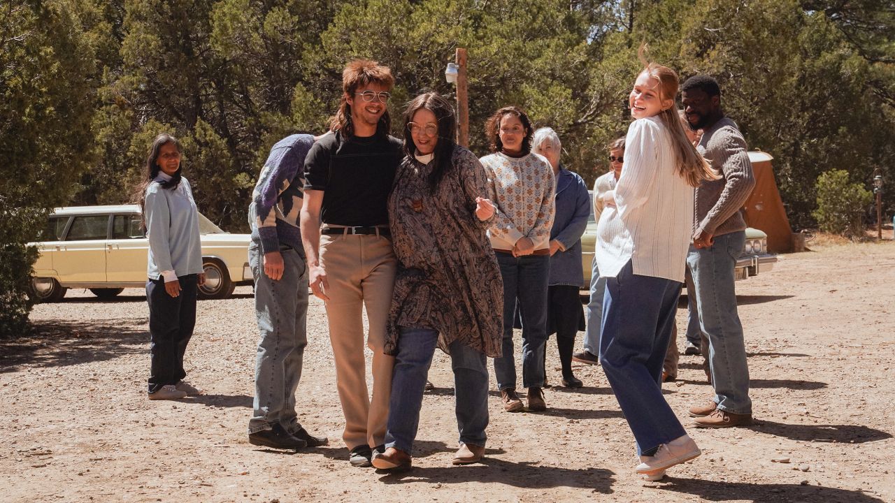 Keean Johnson, J. Smith-Cameron, Kali Rocha, Alexis Berent and Michael Luwoye in "Waco: The Aftermath."