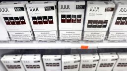 LOS ANGELES, CALIFORNIA - JUNE 22:  Packages of Juul e-cigarettes are displayed for sale in the Brazil Outlet shop on June 22, 2022 in Los Angeles, California. The Food and Drug Administration (FDA) is reportedly preparing to order Juul Labs Inc. to remove its e-cigarette products from the U.S. market. (Photo by Mario Tama/Getty Images)