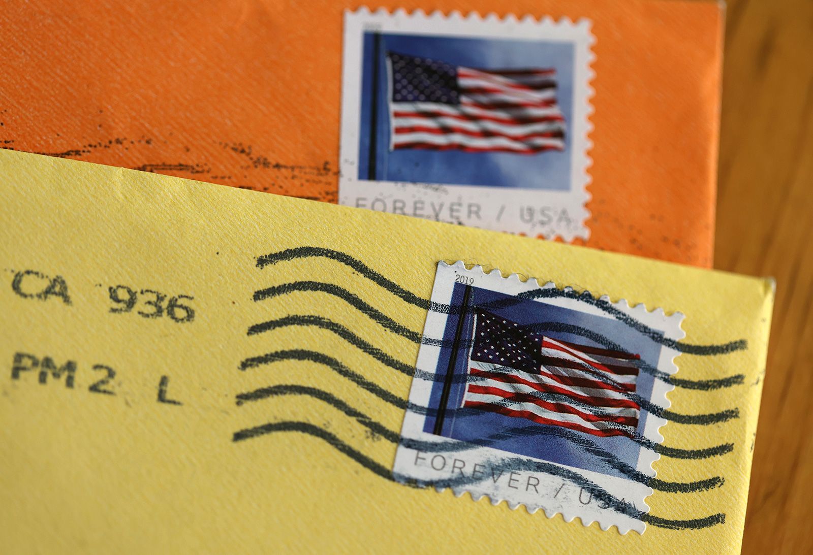 postage stamp on envelope