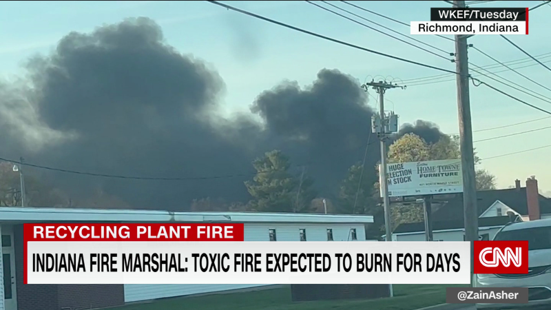 2,000 evacuated amid toxic Indiana blaze | CNN
