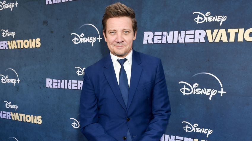 Jeremy Renner at the premiere of "Rennervations" held at Westwood Regency Village Theatre on April 11, 2023 in Los Angeles, California. (Photo by Gilbert Flores/Variety via Getty Images)