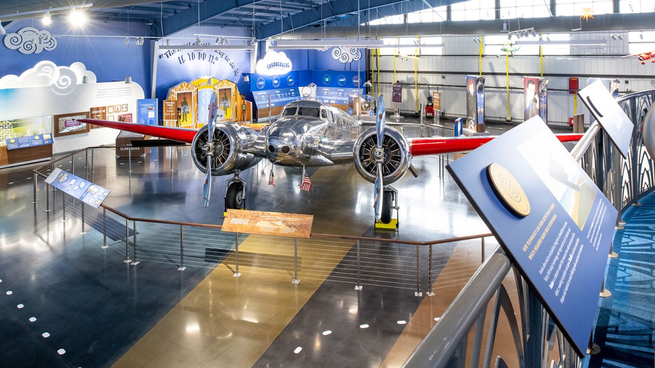 This Lockheed Electra 10-E, called Muriel, is a twin to the plan Amelia Earhart flew on her fateful journey over the Pacific Ocean and is the centerpiece of the museum.