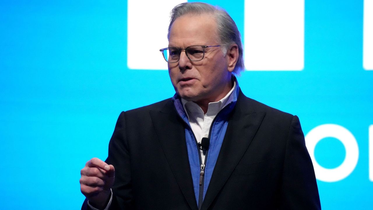 David Zaslav, president and CEO of Warner Bros. Discovery, speaks onstage during a press event on April 12, 2023 in Burbank, California.