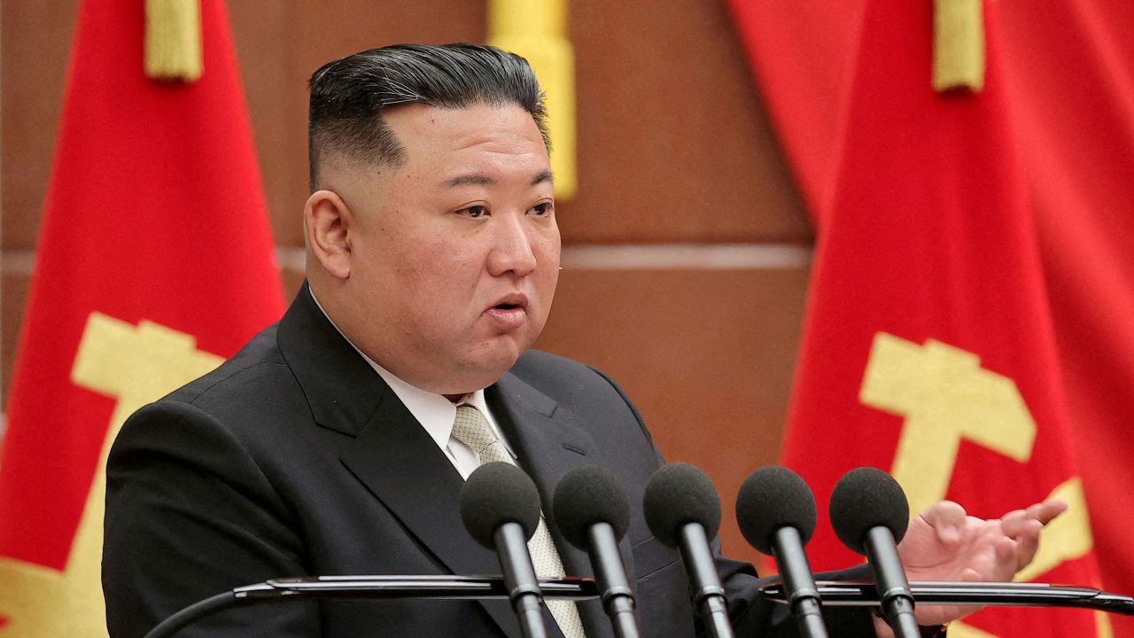 North Korean leader Kim Jong Un attends the 7th enlarged plenary meeting of the 8th Central Committee of the Workers' Party of Korea (WPK) in Pyongyang, North Korea, March 1, 2023.