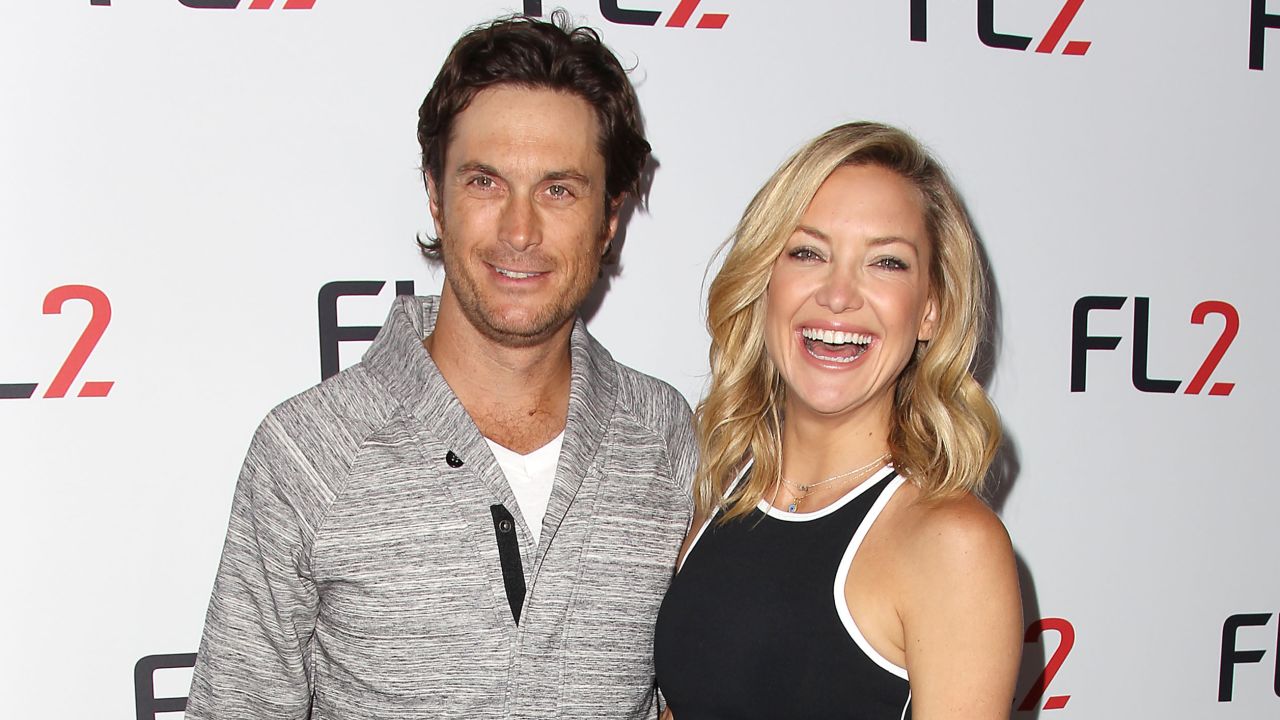 (From left) Oliver Hudson and Kate Hudson in New York in 2015. 