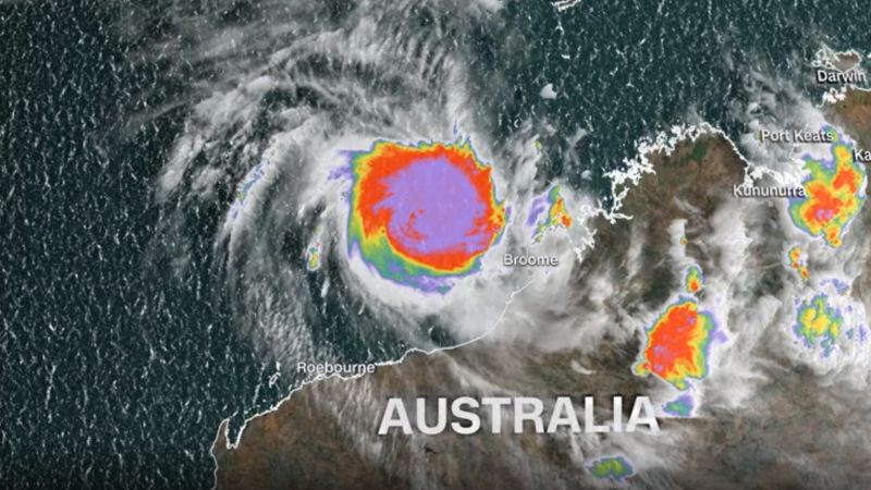 Cyclone Ilsa rapidly intensifies as it approaches landfall in Western Australia