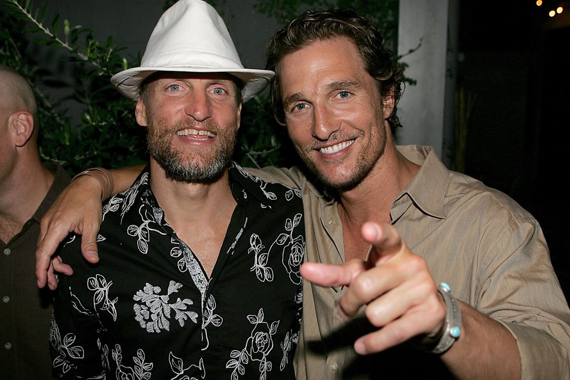 Matthew McConaughey and Woody Harrelson pictured together in 2008.