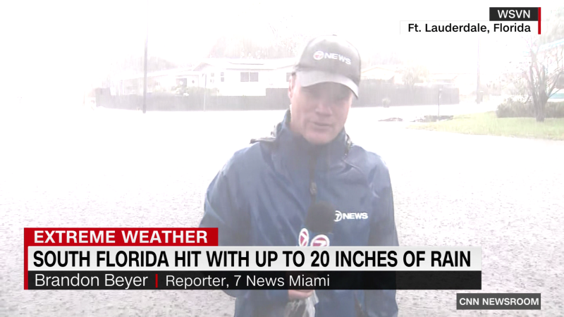 Historic rainfall sweeps South Florida, causing severe flooding  | CNN