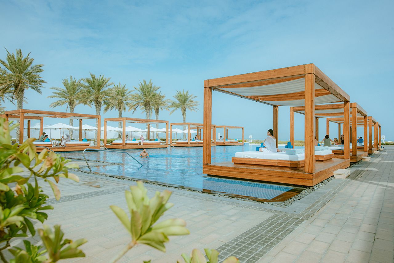 <strong>And relax: </strong>Saadiyat Beach Club offers the perfect pool experience on the coastline.