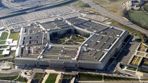 This picture taken 26 December 2011 shows the Pentagon building in Washington, DC.  The Pentagon, which is the headquarters of the United States Department of Defense (DOD), is the world's largest office building by floor area, with about 6,500,000 sq ft (600,000 m2), of which 3,700,000 sq ft (340,000 m2) are used as offices.  Approximately 23,000 military and civilian employees and about 3,000 non-defense support personnel work in the Pentagon. AFP PHOTO (Photo by STAFF / AFP) (Photo by STAFF/AFP via Getty Images)