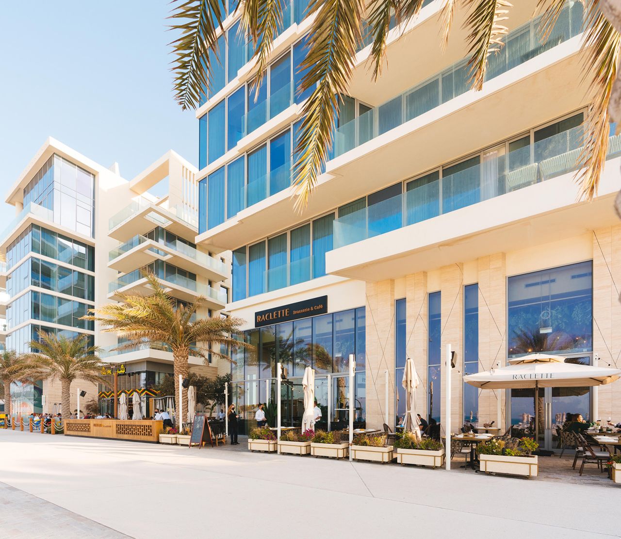 <strong>Eats for miles: </strong>Coastal neighborhood Mamsha Al Saadiyat's waterfront promenade doubles as a restaurant strip.