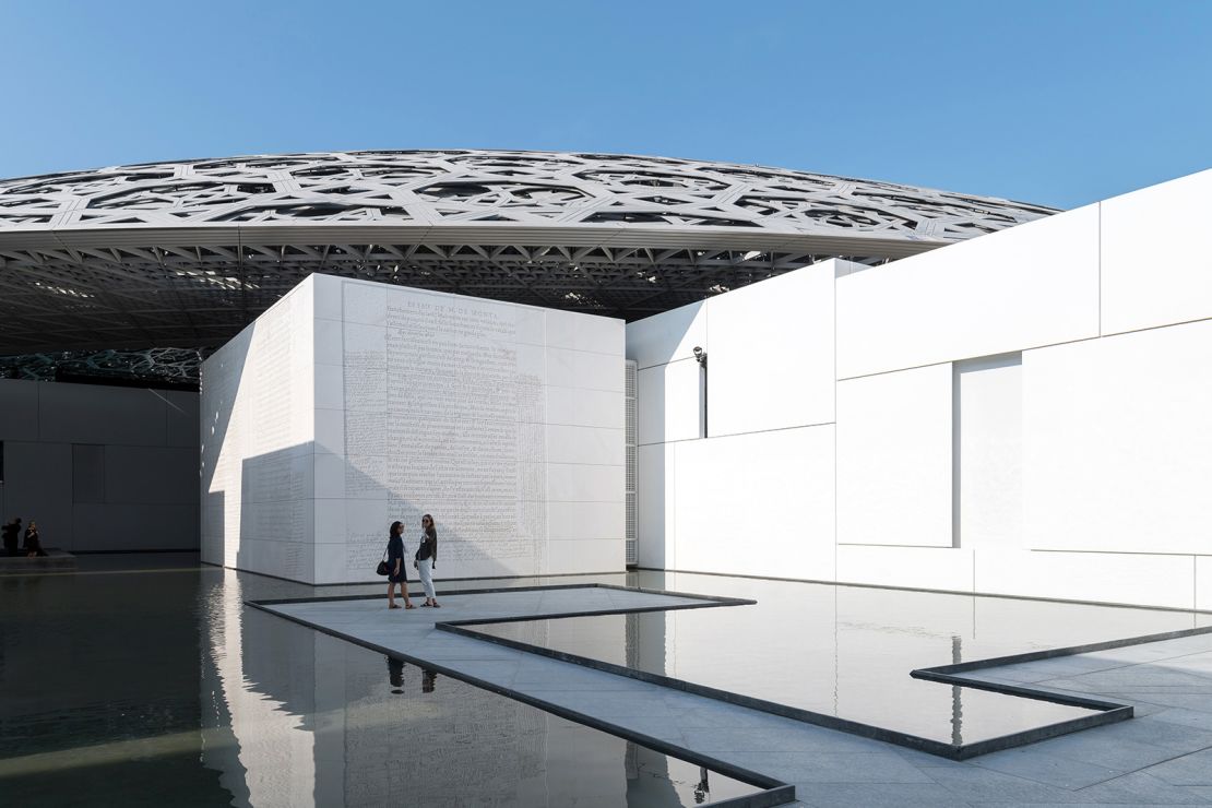 The Louvre Abu Dhabi was designed by Jean Nouvel.