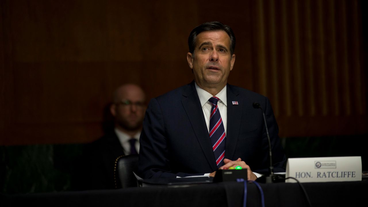 John L. Ratcliffe sits during a Senate Intelligence Committee nomination hearing on Capitol Hill on Capitol Hill on May 5, 2020 in Washington, DC. 