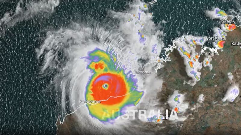 NextImg:Cyclone Ilsa sets a new wind record as it smashes into Australia's western coast | CNN