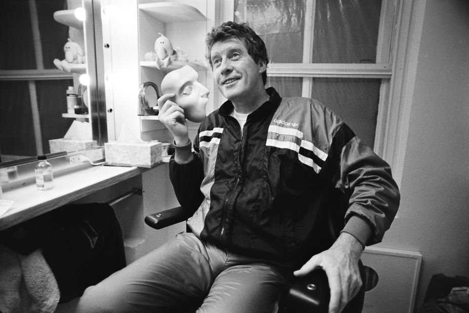 Michael Crawford prepares for the show's Broadway debut in 1988. Crawford won a Tony for his role as the titular Phantom. 